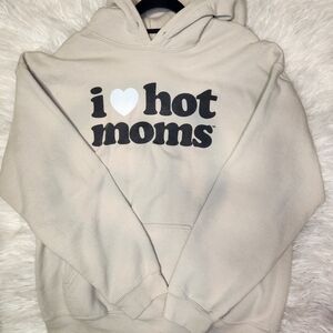 Cream Hoodie with Bold Text